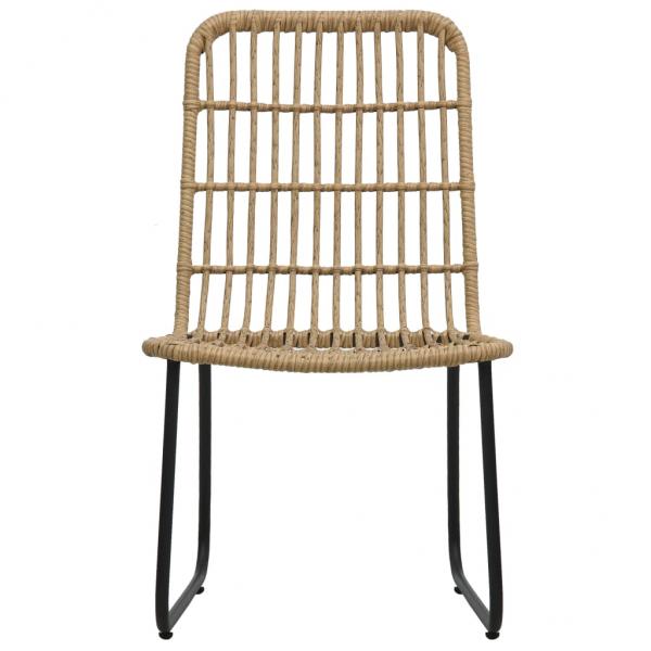 3-tlg. Bistro-Set Poly Rattan Eiche