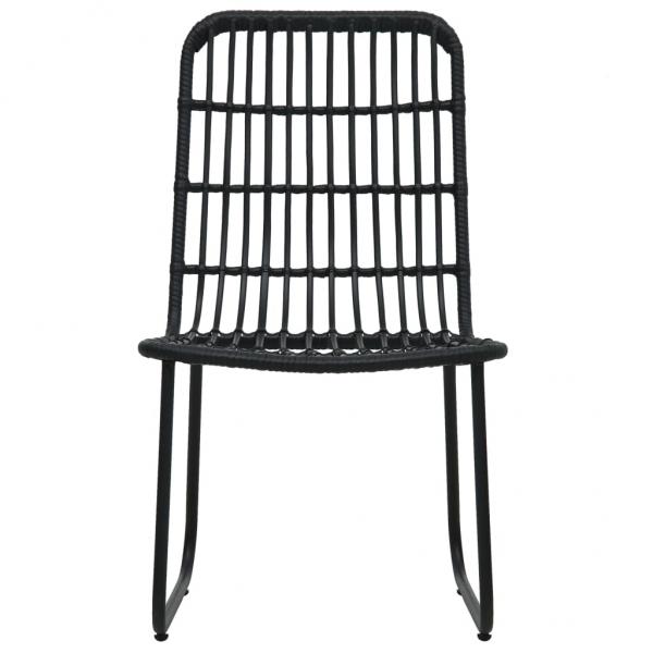 3-tlg. Bistro-Set Poly Rattan Schwarz