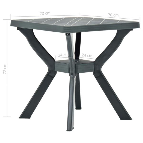 Bistrotisch Anthrazit 70x70x72 cm Kunststoff