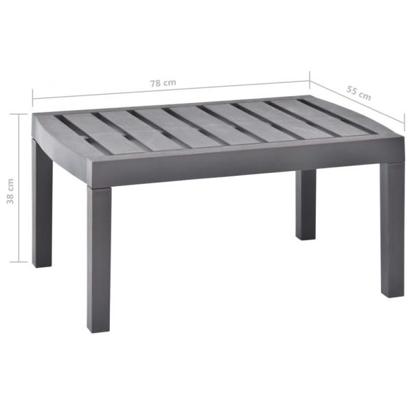 Gartentisch Mokka 78x55x38 cm Kunststoff