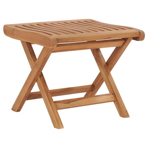 ARDEBO.de - Klappbarer Fußhocker 46,5×49×41,5 cm Massivholz Teak