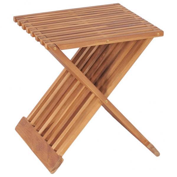 Klappbarer Hocker 40×32×45 cm Massivholz Teak