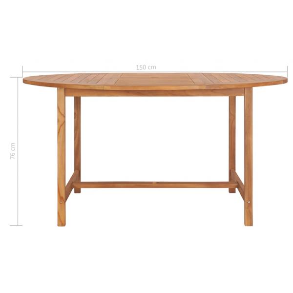 Gartentisch 150x76 cm Massivholz Teak