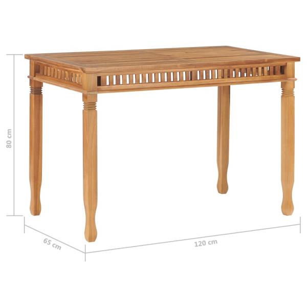 Garten-Esstisch 110x65x80 cm Massivholz Teak