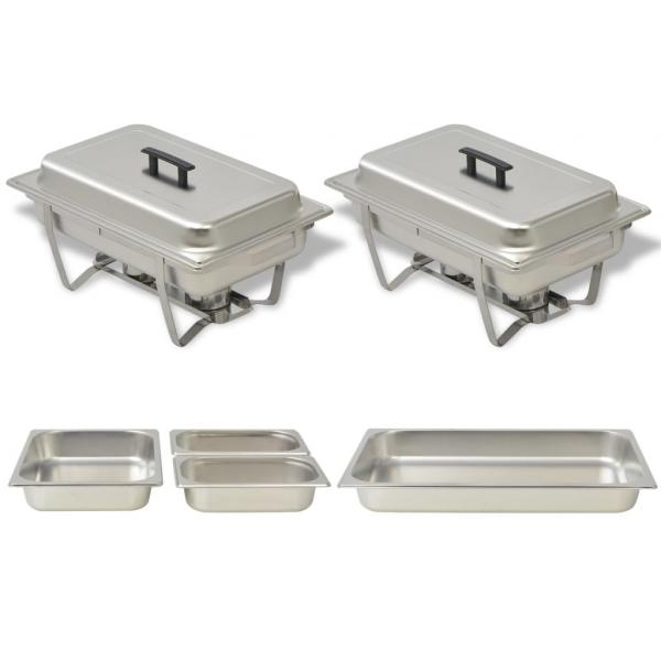 ARDEBO.de - Chafing Dish Set 2-tlg. Edelstahl