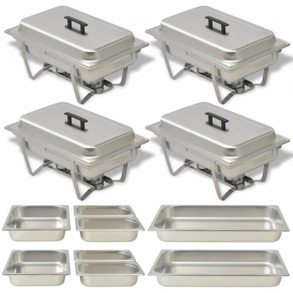 ARDEBO.de - Chafing Dish Set 4-tlg. Edelstahl