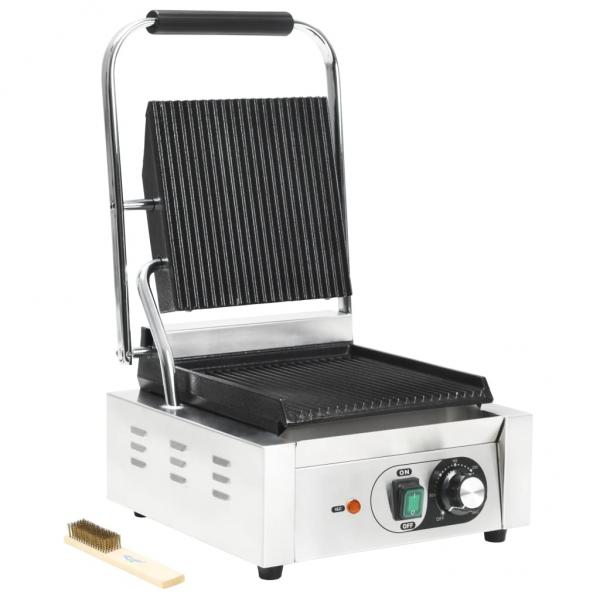 Gerillter Panini-Grill Edelstahl 1800 W 31x30,5x20 cm