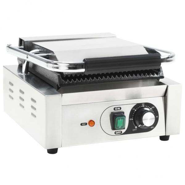 Gerillter Panini-Grill Edelstahl 1800 W 31x30,5x20 cm