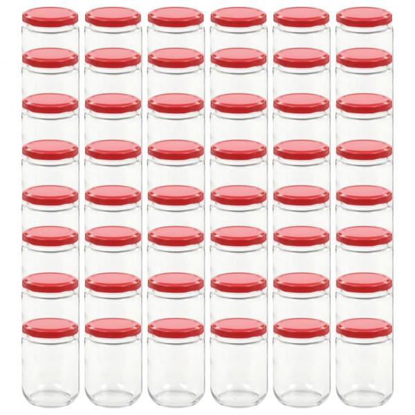 Marmeladengläser mit Rotem Deckel 48 Stk. 230 ml