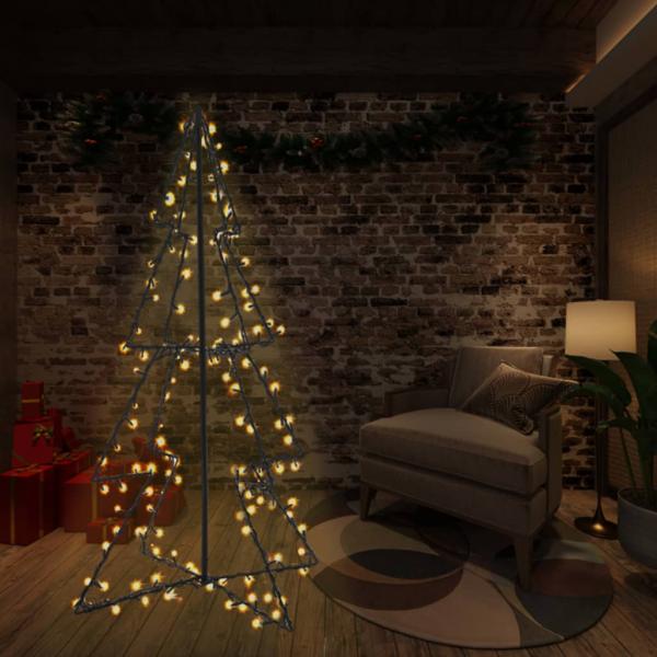 ARDEBO.de - Weihnachtsbaum in Kegelform 240 LEDs Indoor Outdoor 115x150 cm