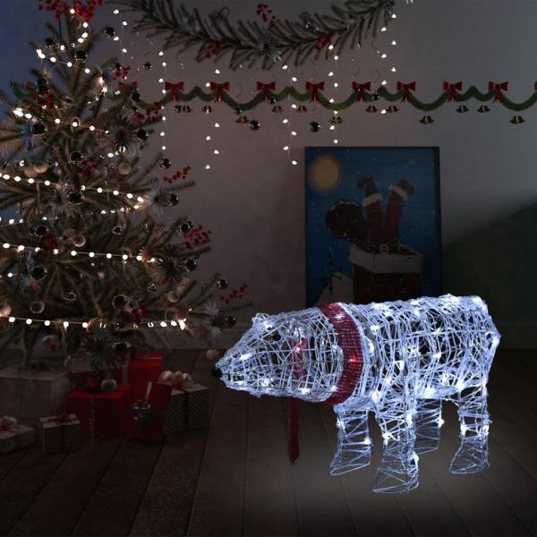 ARDEBO.de - LED-Bär Weihnachtsdekoration 45 LEDs 71x20x38 cm Acryl