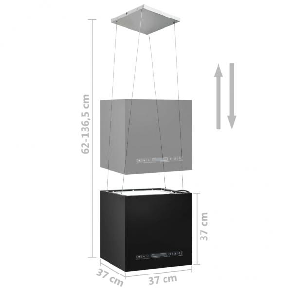 Hängende Inselhaube Touch-Sensor LCD 37 cm Beschichteter Stahl