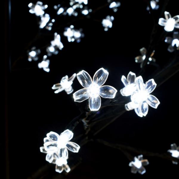 Weihnachtsbaum 120 LEDs Kaltweißes Licht Kirschblüten 150 cm