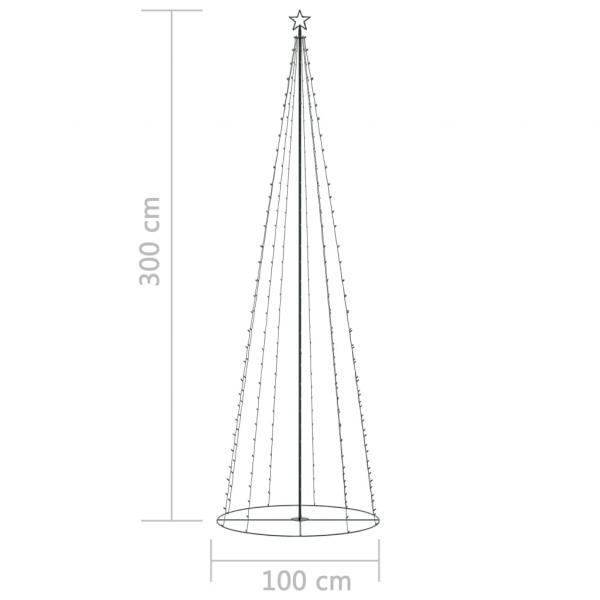 Weihnachtsbaum in Kegelform 330 LEDs Bunt 100x300 cm