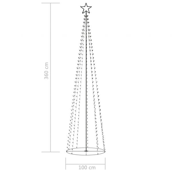 Weihnachtsbaum in Kegelform 400 LEDs Warmweiß 100x360 cm