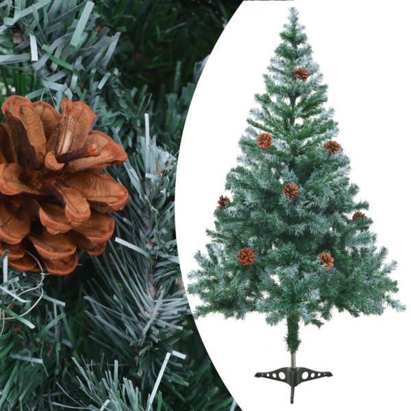 Künstlicher Weihnachtsbaum mit Tannenzapfen gefrostet 150 cm