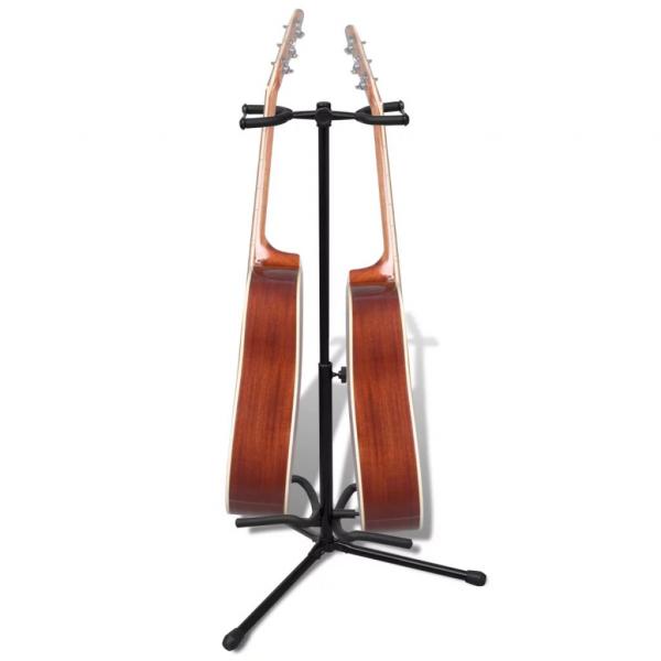 Verstellbare Doppelgitarrenständer Faltbare Instrument-Rack