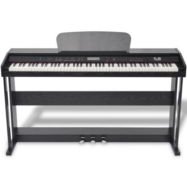 Digitalpiano mit 88 Tasten und Pedalen Schwarz Melaminplatte  