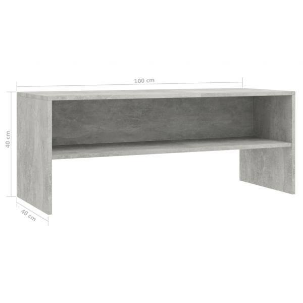 TV-Schrank Betongrau 100x40x40 cm Holzwerkstoff