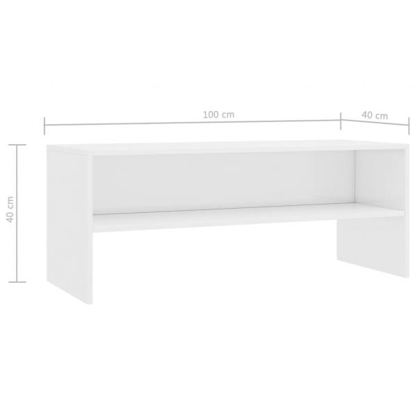 TV-Schrank Hochglanz-Weiß 100x40x40 cm Holzwerkstoff