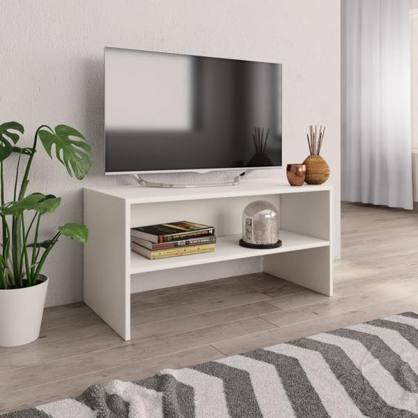 ARDEBO.de - TV-Schrank Weiß 80x40x40cm Holzwerkstoff