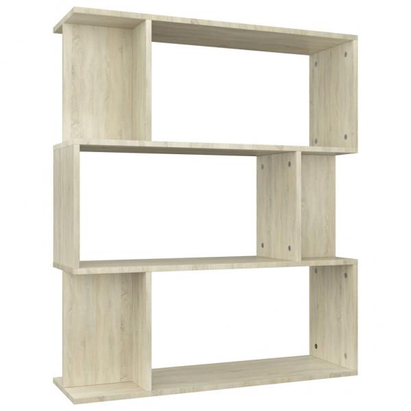 Bücherregal/Raumteiler Sonoma-Eiche 80x24x96 cm Holzwerkstoff