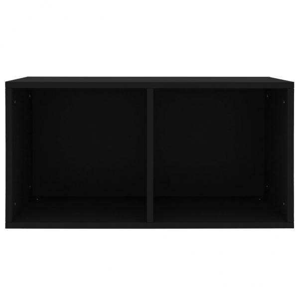 Schallplatten-Aufbewahrungsbox Schwarz 71x34x36cm Holzwerkstoff