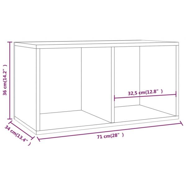 Schallplatten-Aufbewahrungsbox Sonoma Eiche 71x34x36 cm