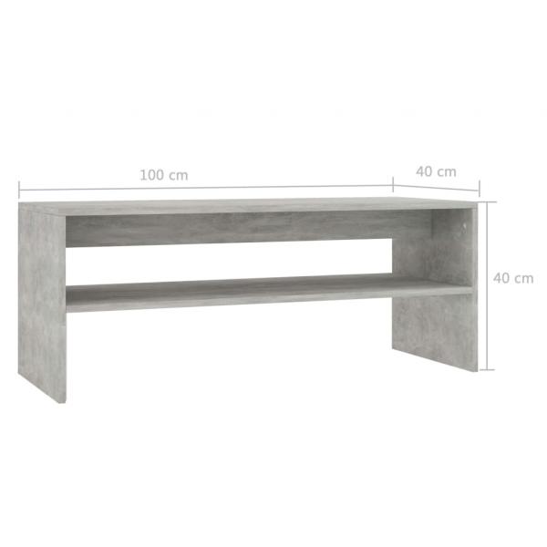 Couchtisch Betongrau 100x40x40 cm Holzwerkstoff