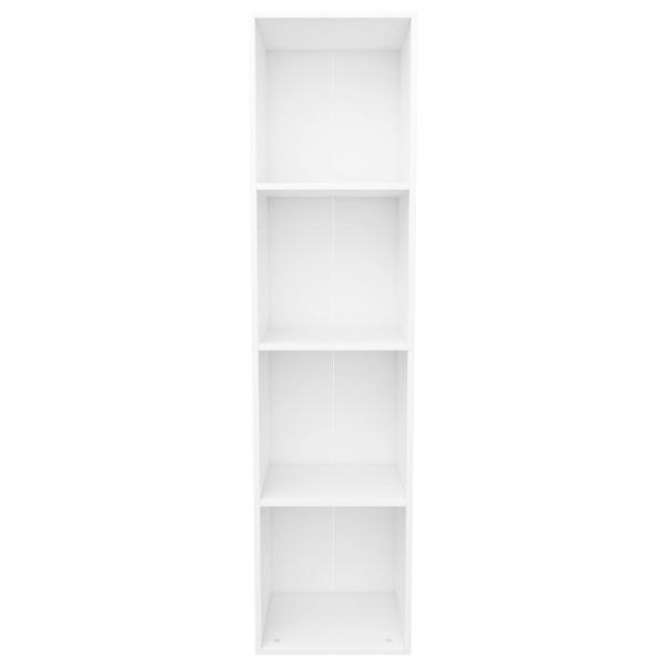 Bücherregal/TV-Schrank Weiß 36×30×143 cm Holzwerkstoff