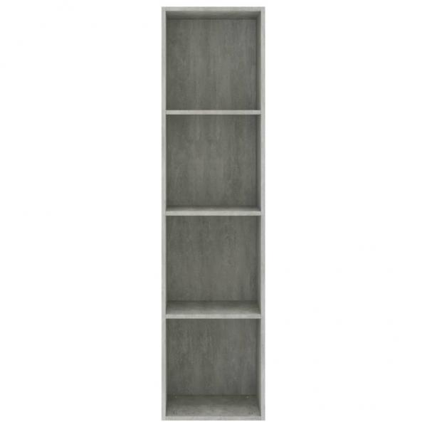 Bücherregal/TV-Schrank Betongrau 36x30x143 cm Holzwerkstoff