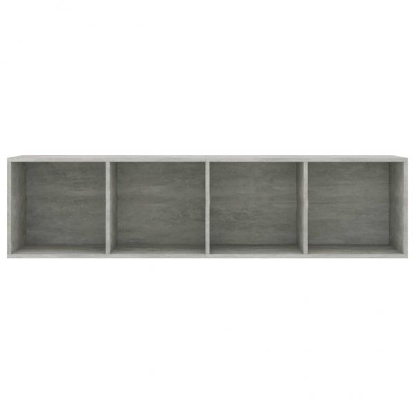 Bücherregal/TV-Schrank Betongrau 36x30x143 cm Holzwerkstoff