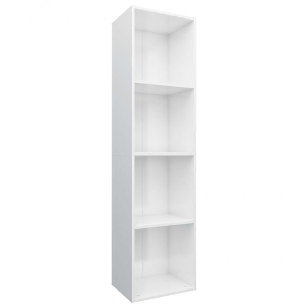 Bücherregal/TV-Schrank Hochglanz-Weiß 36x30x143cm Holzwerkstoff