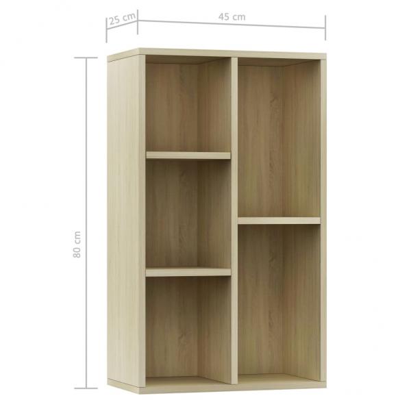 Bücherregal/Sideboard Sonoma Eiche 50x25x80 cm Holzwerkstoff