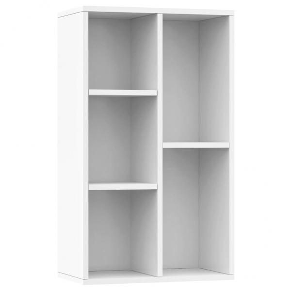 Bücherregal/Sideboard Hochglanz-Weiß 50x25x80 cm Holzwerkstoff