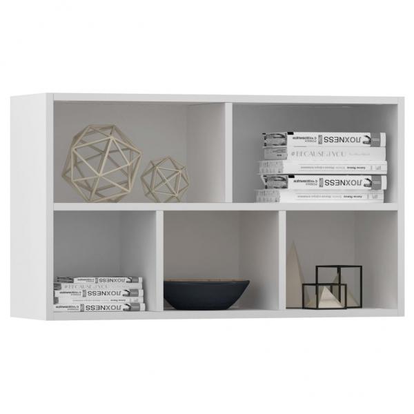 Bücherregal/Sideboard Hochglanz-Weiß 50x25x80 cm Holzwerkstoff