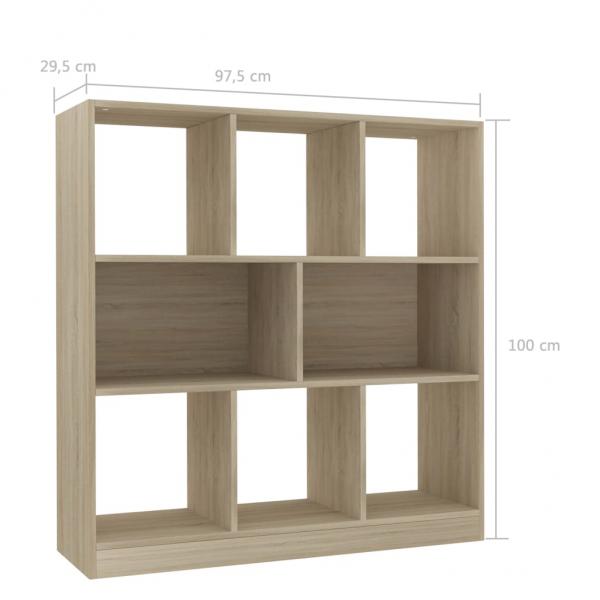 Bücherregal Sonoma-Eiche 97,5x29,5x100 cm Holzwerkstoff