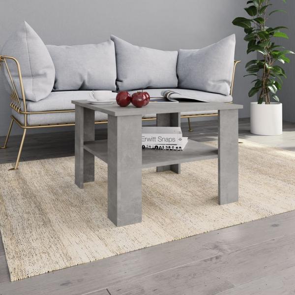 ARDEBO.de - Couchtisch Betongrau 60x60x42 cm Holzwerkstoff