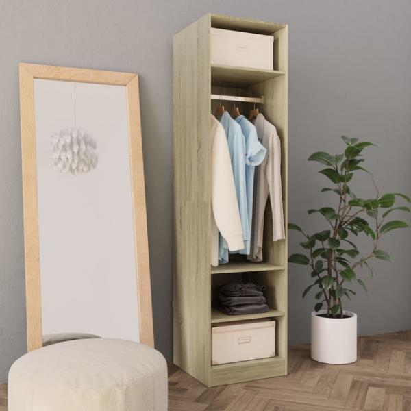 ARDEBO.de - Kleiderschrank Sonoma-Eiche 50x50x200 cm Holzwerkstoff