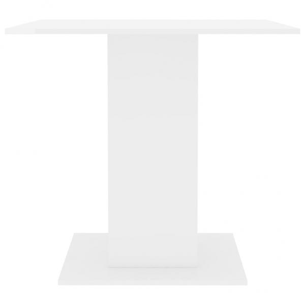 Esstisch Hochglanz-Weiß 80x80x75 cm Holzwerkstoff