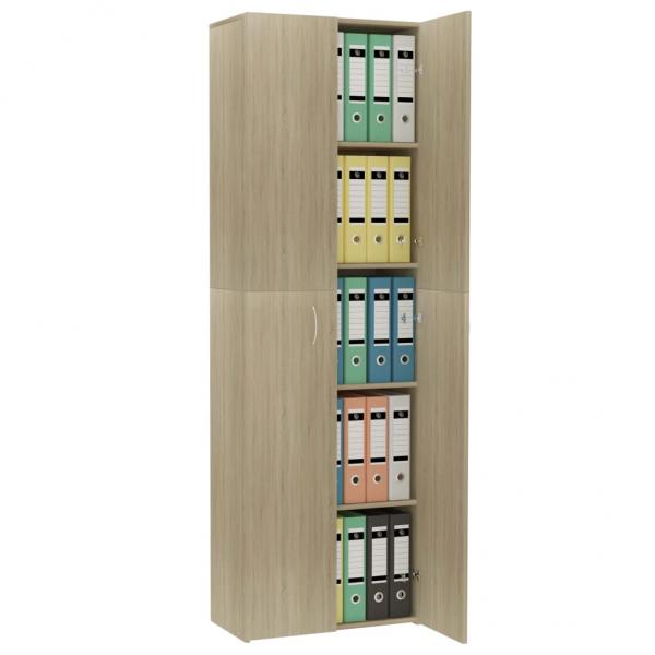 Büroschrank Sonoma-Eiche 60x32x190 cm Holzwerkstoff