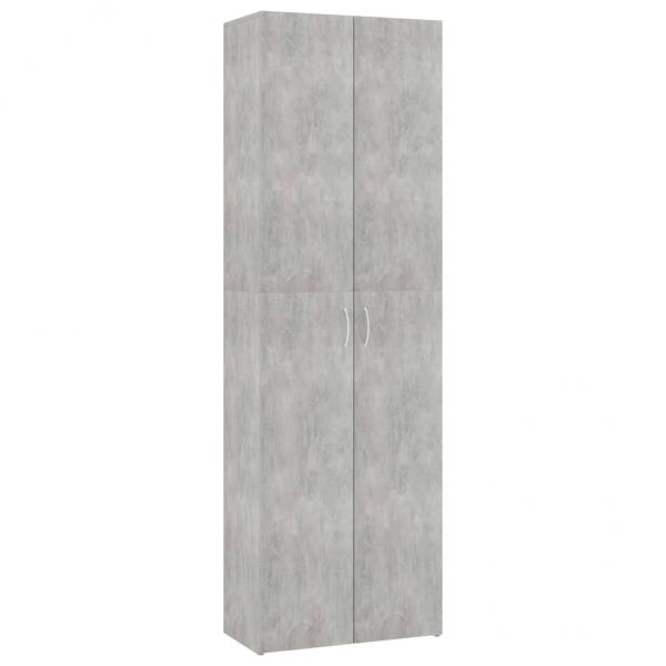 Büroschrank Betongrau 60x32x190 cm Holzwerkstoff