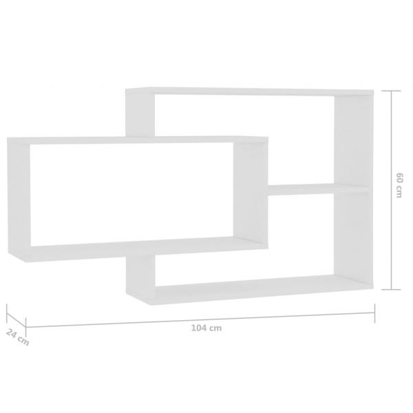 Wandregale Weiß 104x20x58,5 cm Holzwerkstoff