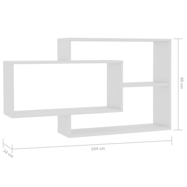 Wandregale Hochglanz-Weiß 104x20x58,5 cm Holzwerkstoff