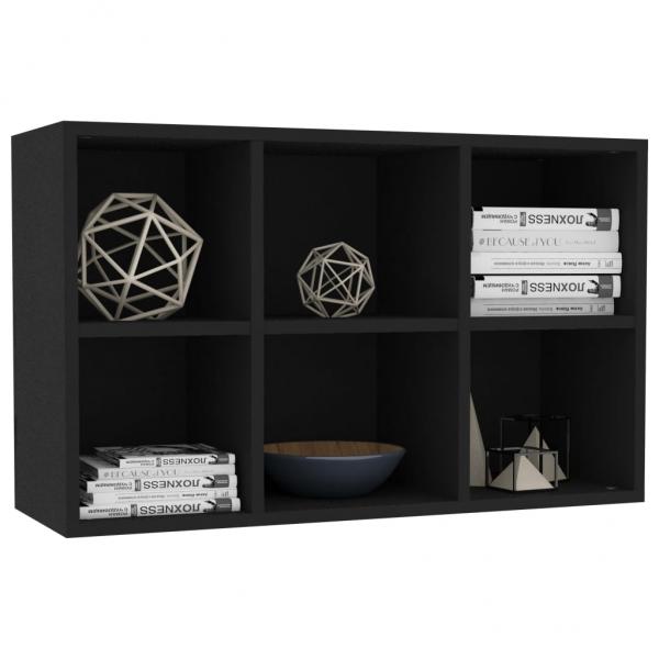 Bücherregal/Sideboard Schwarz 66x30x98 cm Holzwerkstoff