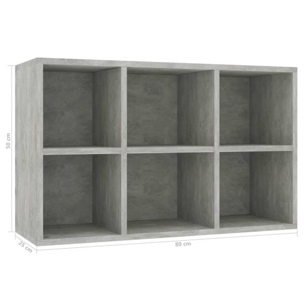 Bücherregal/Sideboard Betongrau 66x30x98 cm Holzwerkstoff