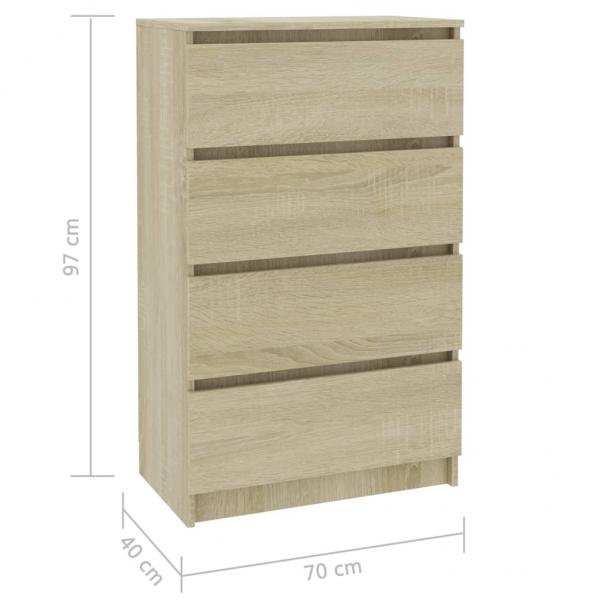 Sideboard Sonoma-Eiche 60x35x98,5 cm Holzwerkstoff