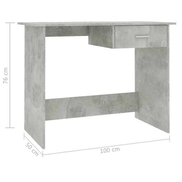 Schreibtisch Betongrau 100×50×76 cm Holzwerkstoff