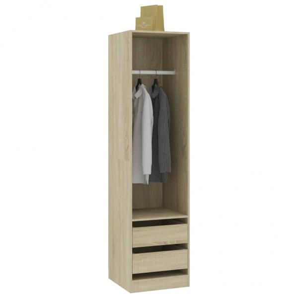 Kleiderschrank mit Schubladen Sonoma-Eiche 50x50x200 cm