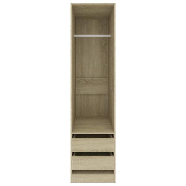 Kleiderschrank mit Schubladen Sonoma-Eiche 50x50x200 cm